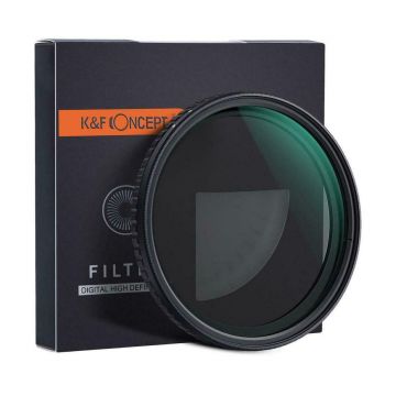 Filtru K&F Concept 55mm Nano-X CPL HD Fader ND2-ND32 Waterproof Japan Optics KF01.1378