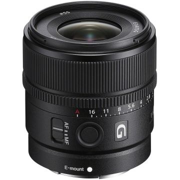 Obiectiv Sony, montura E, 15mm, F1.4 G, Negru