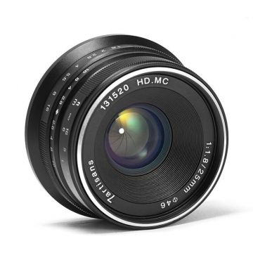 7Artisans Obiectiv manual 7Artisans 25mm F1.8 negru pentru FujiFilm FX-mount