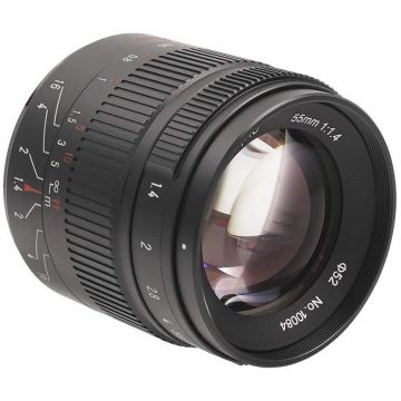 7Artisans Obiectiv manual 7Artisans 55mm F1.4 Mark II negru pentru Sony E-mount