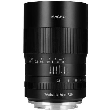 7Artisans Obiectiv Manual 7Artisans Macro 60mm f/2.8 pentru  Canon EOS-M