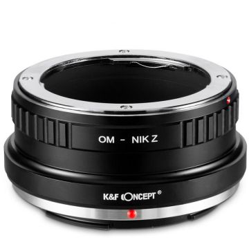 K&F Concept Adaptor montura K&F Concept OM-Nik Z adaptor montura de la Olympus OM la Nikon Z6 Z7