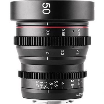 Meike Obiectiv manual Meike 50mm T2.2 Cine pentru Fujifilm FX-Mount