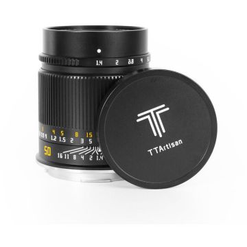 TTArtisan Obiectiv Manual TTArtisan 50mm F1.4 Full Frame Tilt Black L-Mount