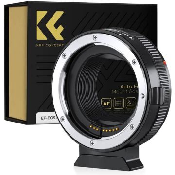 K&F Concept Adaptor Canon EF la Canon EOS R Autofocus K&F Concept Auto Focus Adapter Ring EF-EOS R II KF06.520