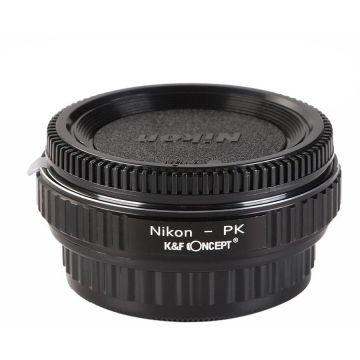 K&F Concept Adaptor montura  cu sticla optica Kent Faith PK-Nikon de la Pentax K la Nikon