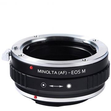 K&F Concept Adaptor montura K&F Concept Minolta (AF)-EOS M de la Minolta AF/Sony A la Canon EOS M