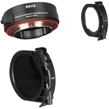 Meike Kit Adaptor montura Meike MK-EFTR-C de la Canon EF/S la Canon EOS R/RF Mount cu Filtru VND+Clear