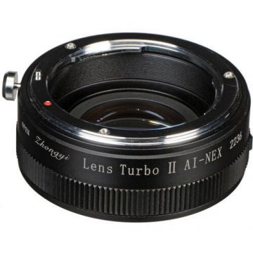Mitakon Adaptor Montura Mitakon Lens Turbo Mark 2 Obiectiv Nikon F la Camere Sony E MTKLTM2AI2SE